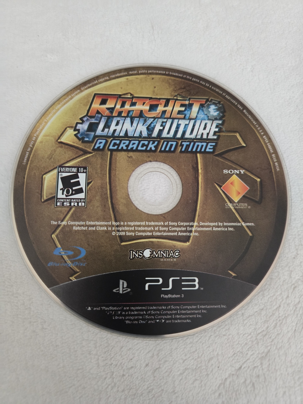 Sony PS3 Ratchet & Clank Future: A Crack in Time - Gold and Black Disc